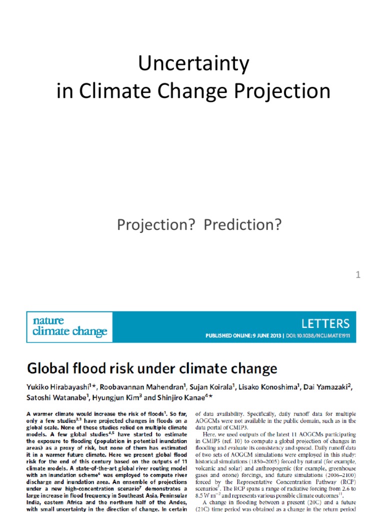 Uncertainty in Climate Change Models | PDF