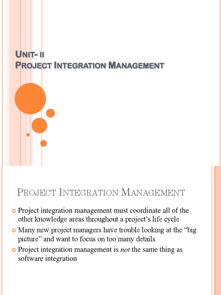 Project Integration Management | PDF | Net Present Value | Internal ...