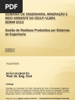 SEMIM 2013 - Palestra