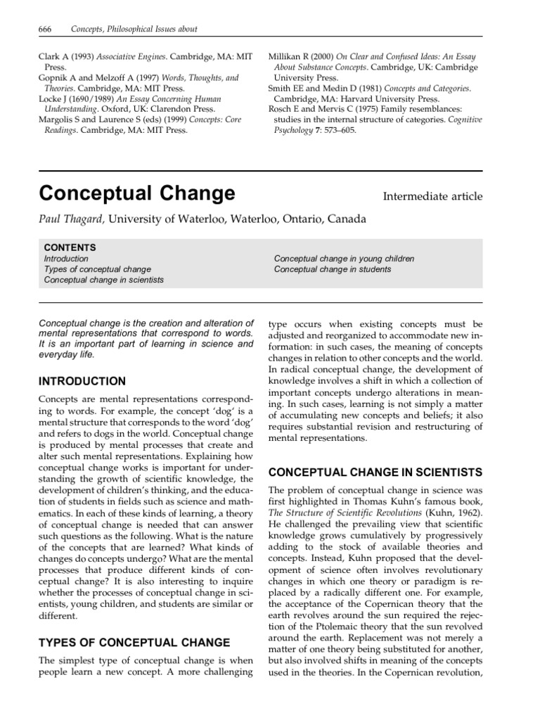 Conceptual Change Paul Thagard | PDF