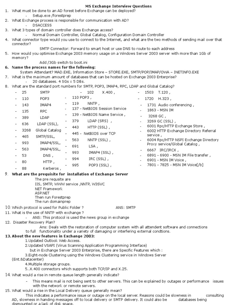 Exchange Server 2003 | PDF | Active Directory | Microsoft Exchange Server