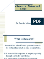 Business Research: Nature and Scope: Dr. Sasmita Mishra