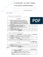 FICHA DE EVALUACIÓN DEL DESEMPEÑO LABORAL