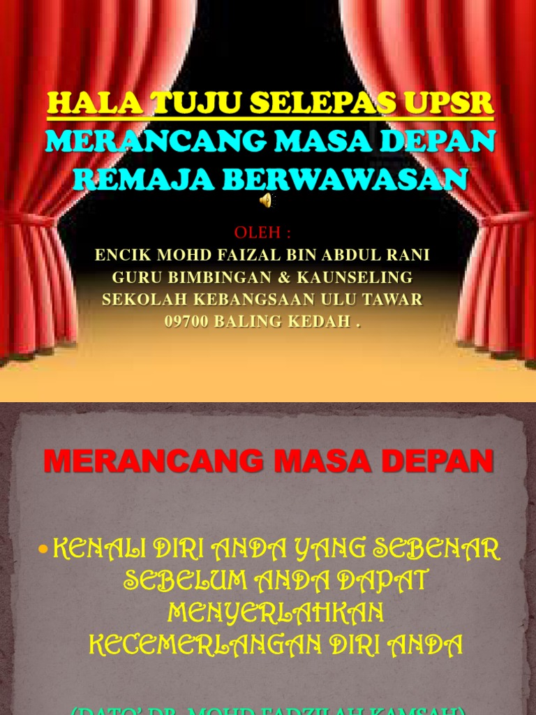 Hala Tuju Selepas Upsr Pdf