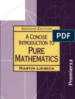 A Concise Introduction To Pure Mathematics