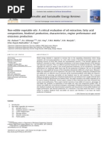 Non-Edible Vegetable Oils - A Critical Evaluation of Oil Extraction, Fatty Acid Compositions, Biodiesel Production, Characteristics, Engine Performance and Emissions Production