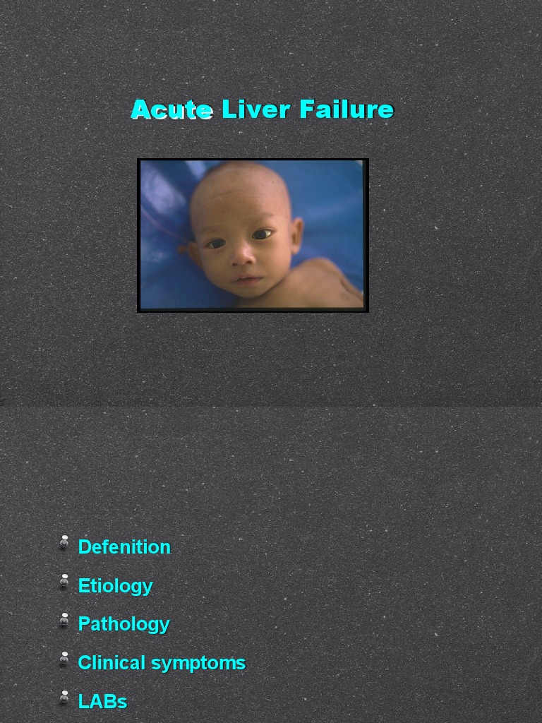 Pediatric Acute Liver Failure Overview | PDF | Liver | Medical Specialties