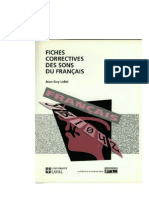 LEBEL Jean-Guy, 1991, Fiches Correctives Des Sons Du Français, Les Éditions de La Faculté Des Lettres, Université Laval, Québec