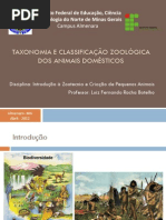 Aula 1 - Taxonomia e Classificação Zoológica dos Animais Domésticos