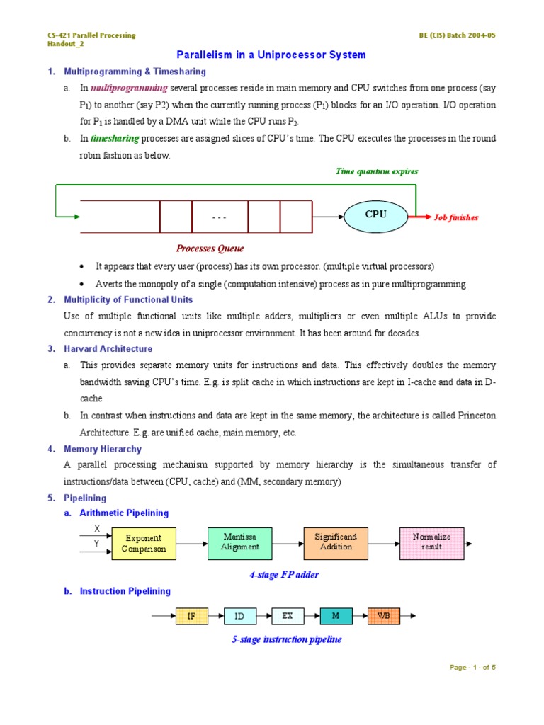 Parallelism in Uniprocessor Systems | PDF | Process (Computing ...