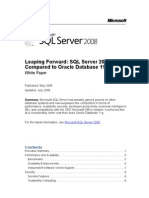 Download SQL Server 2008 Compared to Oracle Database 11g by supersonic  SN14717557 doc pdf
