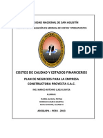 Plan de Negocios para La Empresa Constructora Proyecta S.a.C