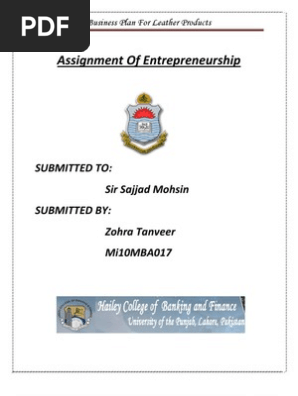 Business Plan of Leather Products