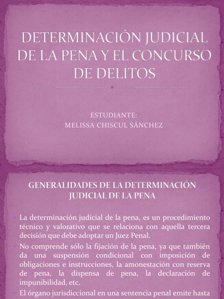 Determinación Judicial de la Pena | PDF | Castigos | Derecho penal