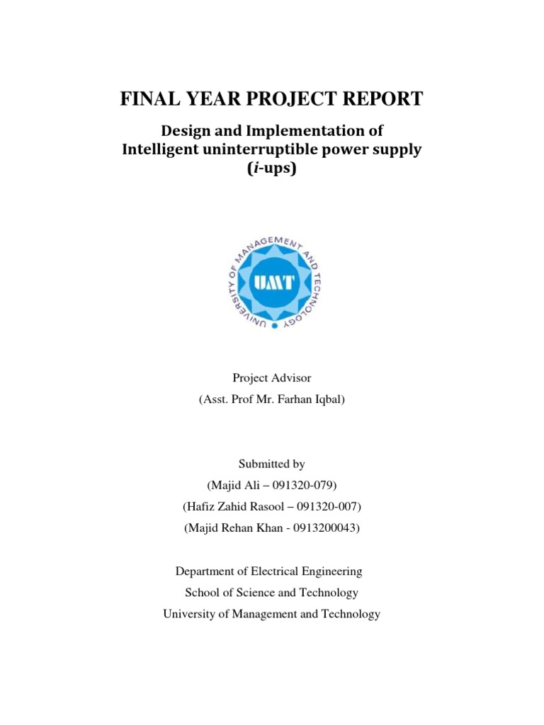 Project FINAL YEAR PROJECT REPORT Design and Implementation of ...