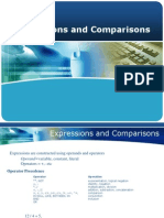 Expressions and Comparisons