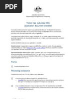 Visitor Visa (Subclass 600) Application Document Checklist