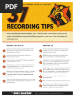 Download 37 Recording Tips by Artist Recording SN147217114 doc pdf
