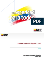 Banco de Proyectos Sistema General Regalias-Octubre-02!03!2012 DNP
