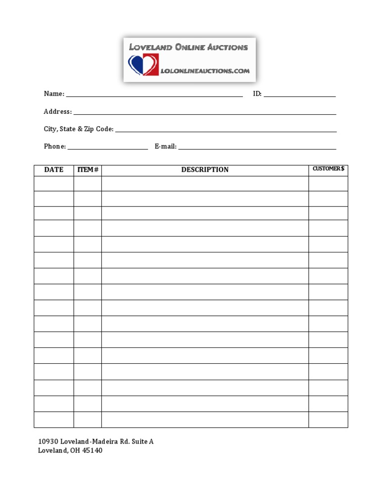 LOLAuctions Consignment Paper | PDF