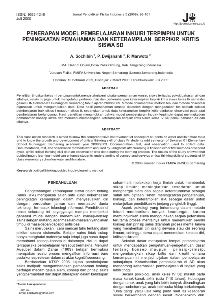23+ Contoh Jurnal Penelitian Tindakan Kelas Images