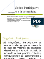 El Diagnóstico Participativo Dirigido A La Comunidad