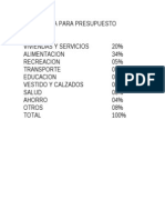 Propuesta para Presupuesto Familiar