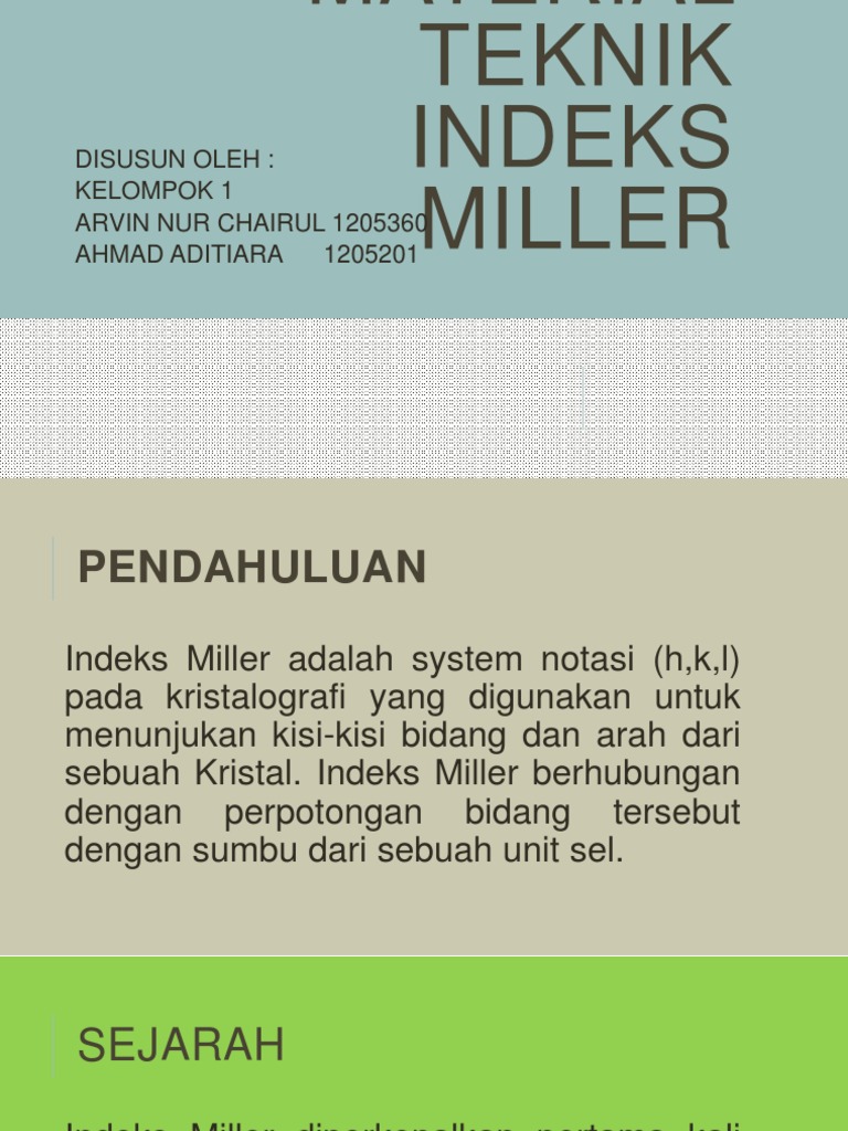 Indeks Miller