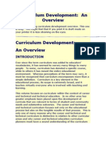 Curriculum Development - Notes