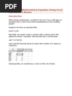 Charting A Mathematical Equation Using Excel and Defined Names