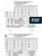 Timetable Evensemster 2012 2013