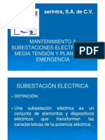 Conferencia 3c-Mantenimiento A Subestaciones Electricas en Media Tension y Plantas de Emergencia-SERINTR