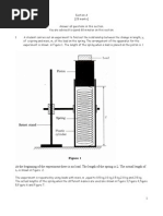 At The Beginning of The Experiment There Is No Load. The Length of The Spring Is L