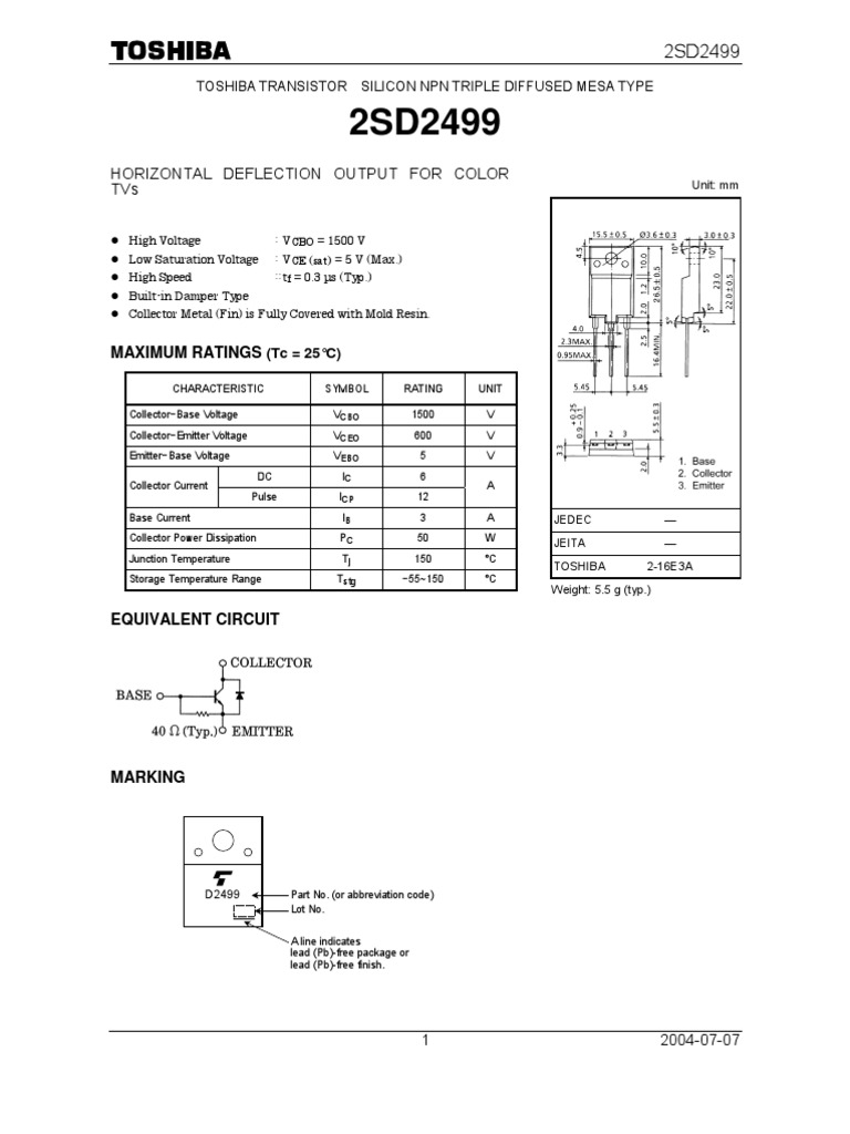 d2499 Transistor Reliability Engineering Transistor Free 30day