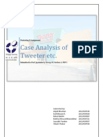 Case Analysis of Tweeter Etc.: Marketing II Assignment