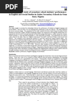 A Comparative study of secondary school students’ performance