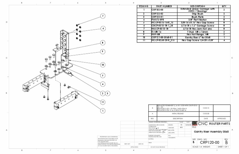 Gantry Riser Assembly Specs | PDF | Technology & Engineering
