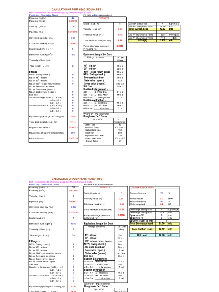Calculation For Pressure Drop | PDF | Science & Mathematics ...