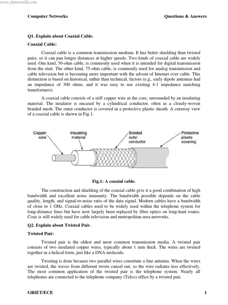 Overview of Network Cabling Types | PDF | Optical Fiber | Coaxial Cable