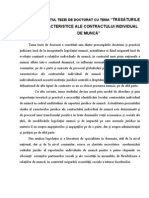 Rezumat Teza Doctorat Trasaturile Caracteristice Ale Contractului Individual de Munca (1)