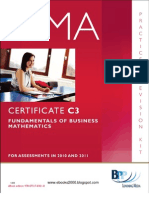 CIMA Certificate Paper C3 Fundamentals of Business Mathematics Practice Revision
