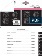 Service Manual For Briggs and Stratton 16 HP Twin Cylinder L Head Engines