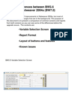 Differences Between BW3.5 and Netweaver 2004s (BW7.0)