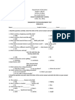 Mayon Volcano diagnostic achievement tests