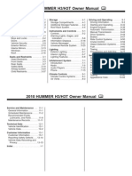 2010 Hummer h3 Owners Manual Index