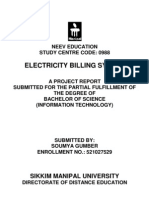 Electricity Billing System: Sikkim Manipal University