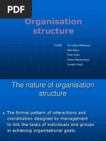 Organisation Structure: Name-Devashish Mukherjee Hiba Khan Neha Yadav Subeer Bhattacharya Swapnil Singh