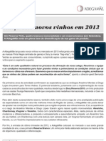 Dossier de Imprensa - Adegamãe - Seis Novos Vinhos em 2013