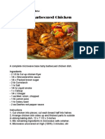 Microwave Barbecue Chicken