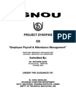 Project Synopsis ON: "Employee Payroll & Attendance Management"